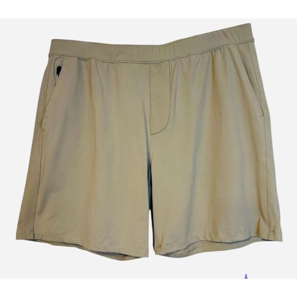 Four Laps Equip Short Size Medium Men's Athletic Fit Khaki Recycled - Picture 2 of 11